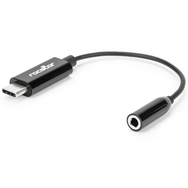 Rocstor USB C to 3.5mm Audio Adapter - Black - 1 Y10A244-B1 - main