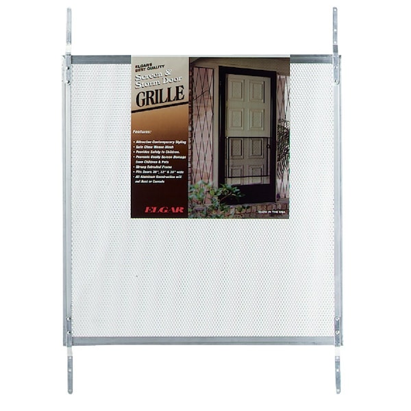 Prime-Line Make-2-Fit 34.5'' x 24'' Mill Aluminum Door Grille for 36'' Door PL 15930 - main
