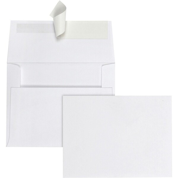 Quality Park Greeting Card/Invitation Envelope, #5-1/2, 4-3/8" x 5-3/4", White, 100/Box 10740 - main