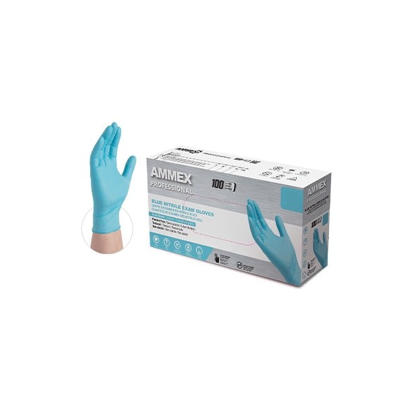 Blue, L, mil, Nitrile Powder-Free, Disposable Gloves