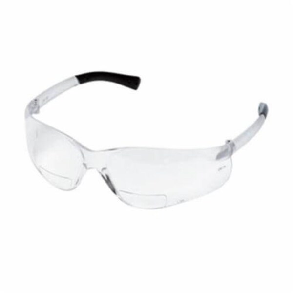 Mcr Safety Magnifier Option Bi-Focal Single Lens Safety Reading Glasses, +2.5 Diopter, Clear Lens BKH25 - main