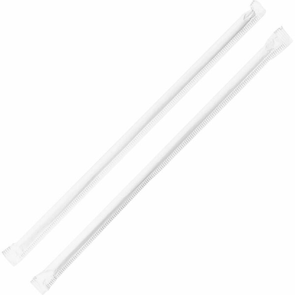 Genuine Joe Jumbo Translucent Straight Straws - 7.8 Length - Clear, 6000PK GJO58925CT - main