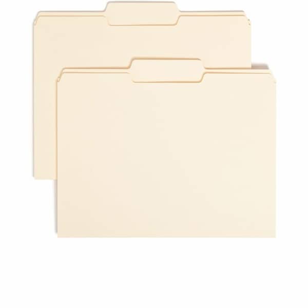 Smead Smead File Folders, 1/3 Cut Second Position, One-Ply Top Tab, Letter, Manila, 100/Box 10332 - main