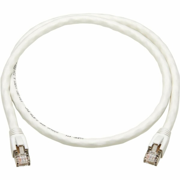 Eaton Tripp Lite Series Cat8 40G Snagless SSTP Ethernet Cable RJ45 M/M, PoE, White, 2 ft. 0.6 m N272-F02-WH - main