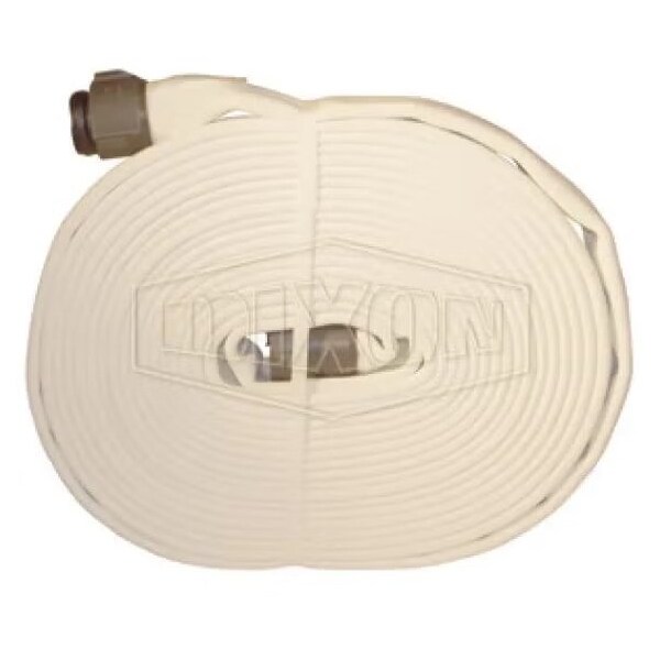 Dixon Double Jacket Fire Hose, 2-1/2 in, NPSH, 100 ft L, 360 psi Working, Polyester, Domestic D825100RAS - main