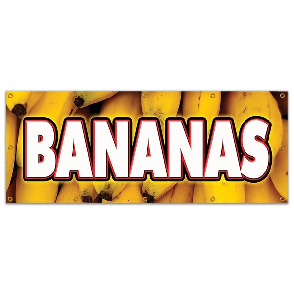 Signmission BANANAS BANNER SIGN tropical fruit yellow produce farmers farm market B-120 Bananas - main