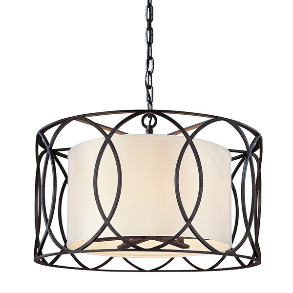 Troy Lighting Sausalito 5 Light Chandelier 25 In. Textured Iron F1285-TRN - main