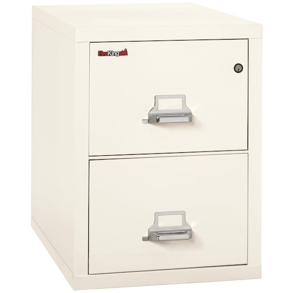 Fireking 2 Drawer, 1 Hr Fire & Impact Rated, Vertical, 31" depth Letter Ivory White 2-1831-CIW - main