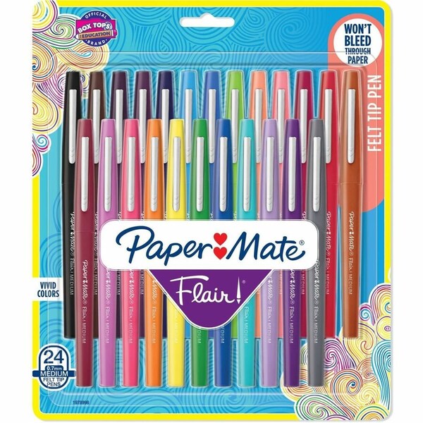 Paper Mate Pen, Assorted Ink, Capped, PK24 PAP1978998 - main