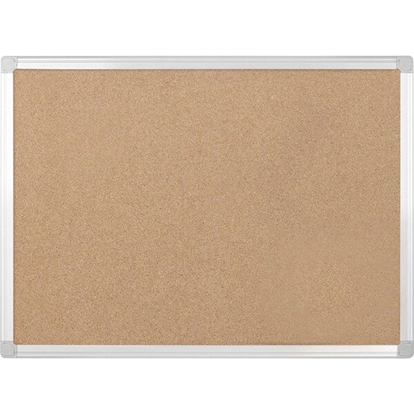 Mastervision MasterVision Earth Series Self-Healing Cork Bulletin Board, Wall Mount, 24x36", Aluminum Frame CA031790 - main