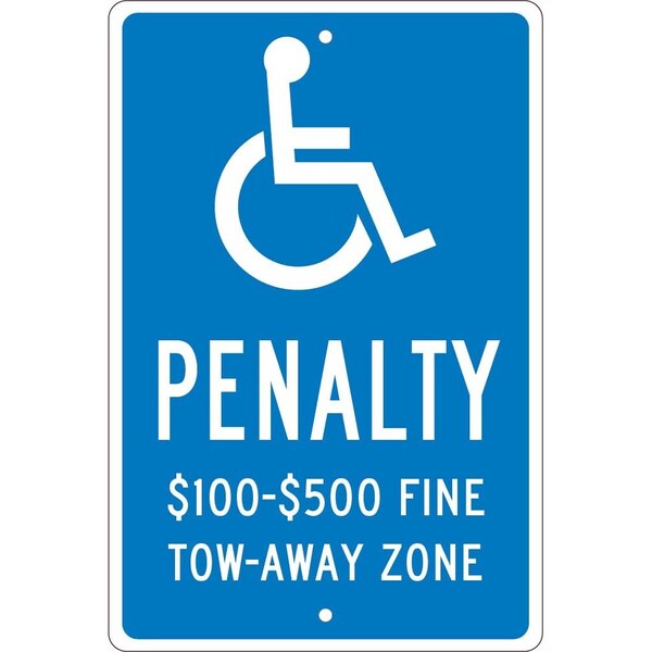 Nmc State Handicapped Reserved Parking Sign Virginia, TMS338H TMS338H - main