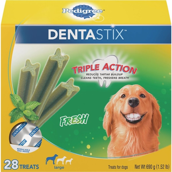 Pedigree Dentastix Large Dog Fresh Dental Dog Treat, 28PK 797003 - main