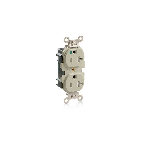 Leviton PlugsandRcptcls, 20A, 125VAC, Ivory, Nylon M8300-SGI - main