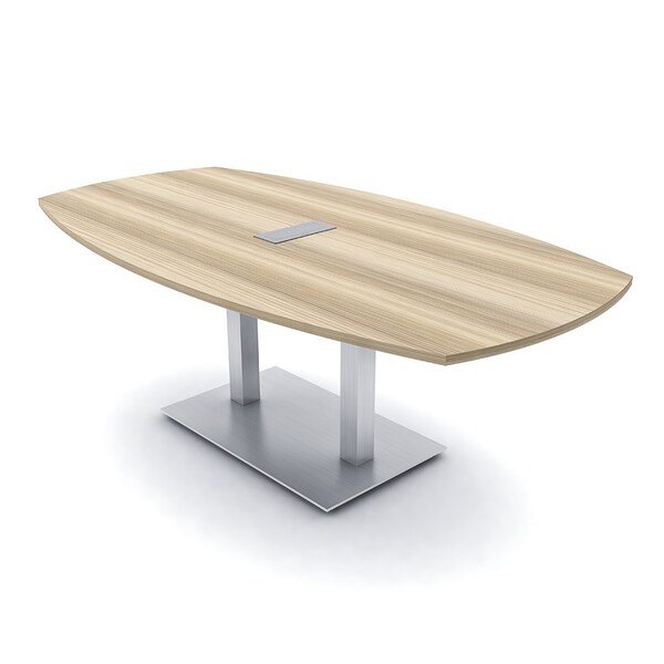 Skutchi Designs Arc Boat Conference Table, 45 in W, 84 in L, Brown HAR-ABOT-48X84-DOU-K525-ESIL - main