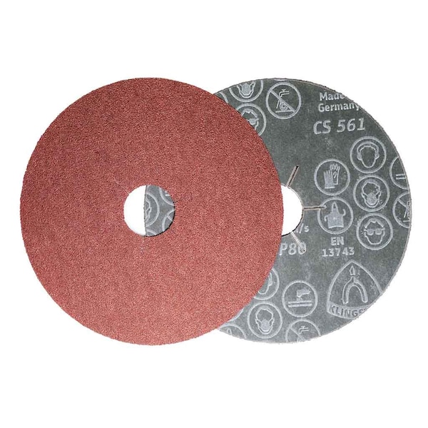 Klingspor CS 561 Fiber Disc, 7" x 7/8 x 80 Grit, 25PK 561 080G17822 - main