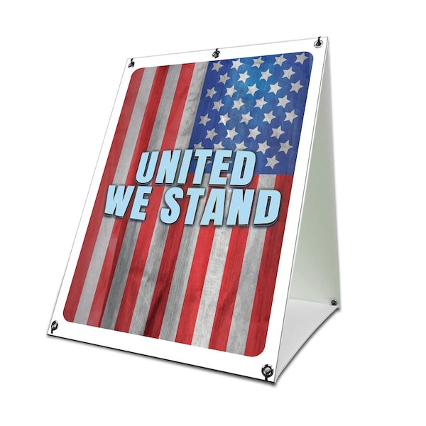Signmission United We Stand, 24 Inch x 18 Inch A-frame Yard Sign, Coroplast Yard Sign SBC-1824-30428 - main