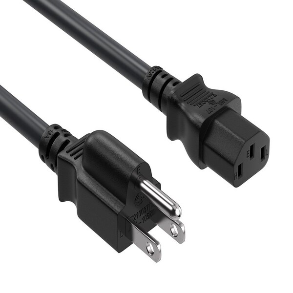 Sanoxy 2 PACK 1ft 16 AWG Universal Power Cord IEC320 C13 to NEMA 5-15P SNX-CBL-LDR-PW115-1201 - main