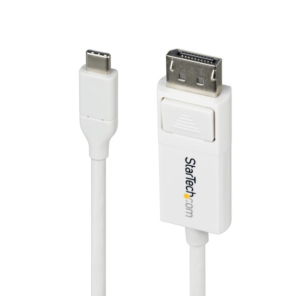 Startech.Com 6FT (2M) USB-C TO DISPLAYPORT 1.2 CABLE, BIDIRECTIONAL, 4K 60HZ, WHITE VIDEO ADA CDP2DP2MBW - main