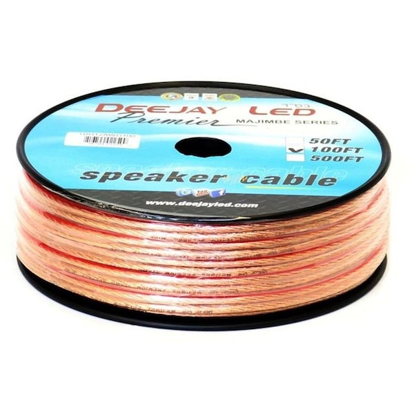 Deejay Led 100-Foot 2-Conductor 12 Gauge Stranded Thick Speaker Hookup Cable TBH12AWG100 - main