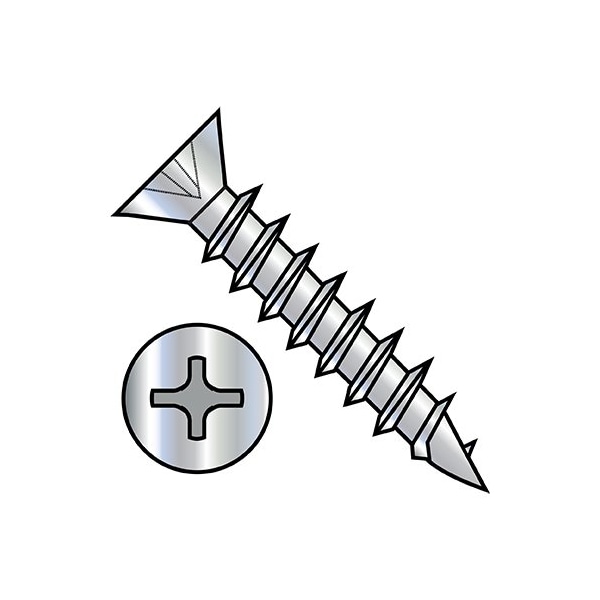 Zoro Select 7-12X1/2 Flat Phil D/T Wood F/T Zinc And Bake, 10000Pk 0708DPFD - main