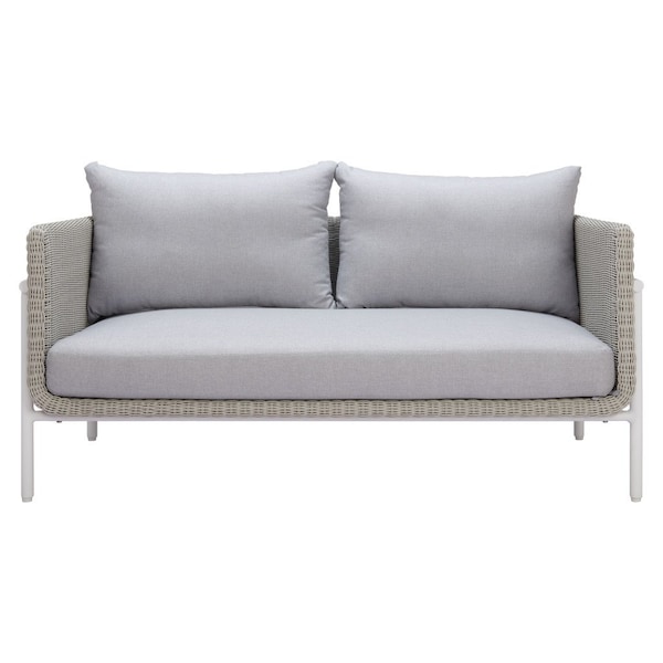 Homeroots 59" Gray Polypropylene Sofa 667662 - main