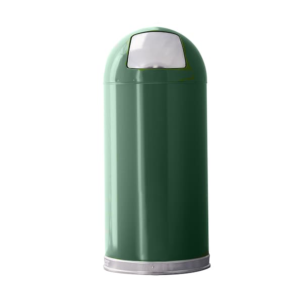 Witt Industries Spruce Green Dometop Receptacle with Push Door 15DTSGN - main