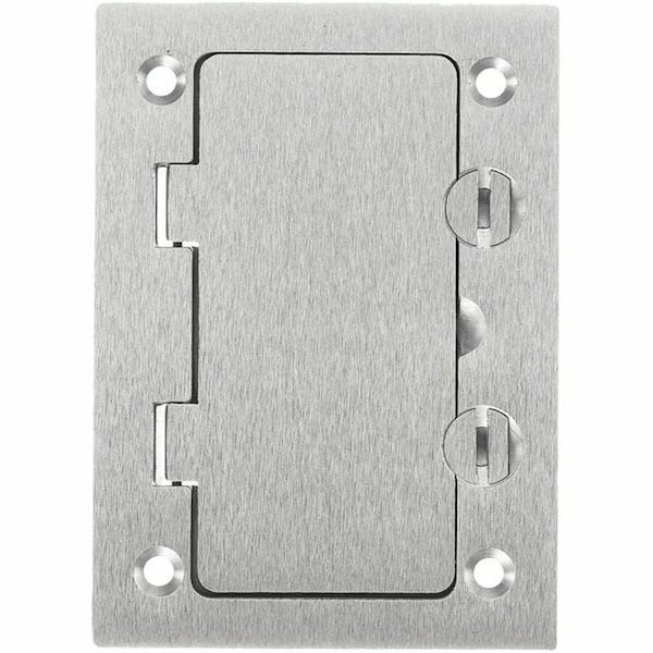 Hubbell Wiring Device-Kellems Box Cover, Floor Box Type, 2 Gang, Aluminum SA3826 - main