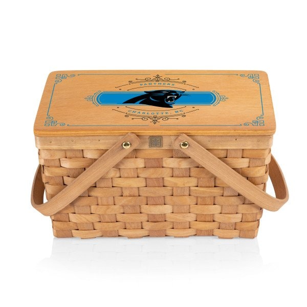Picnic Time Family Of Brands Carolina Panthers - Poppy Personal Picnic Basket, (Beige) 124-00-299-056-2 - main