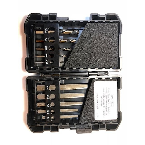 Norseman Drill & Tool Norseman 421AG Left Hand Screw Machine Extractor Set, 1, 2, 3, 4, 5, 3/32in, 1/8in, 3/16in, 70850 - main