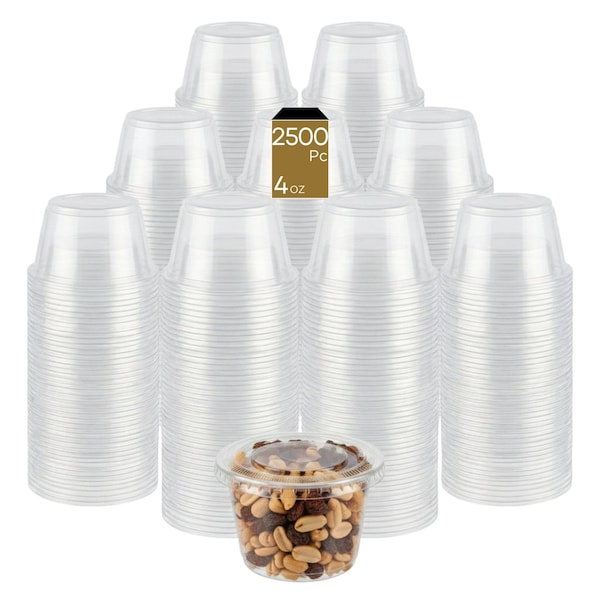 Eco Harmony Products Portion Cup with Lid, Plastic, 4oz, 2500PK 804639 - main