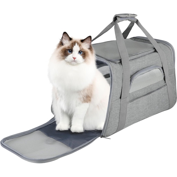 Simple Deluxe FluffyDream Pet Travel Carrier Soft Sided Portable Bag for Cats, Small Dogs, Kittens or Puppies, Co PTCARR22LBG01 - main