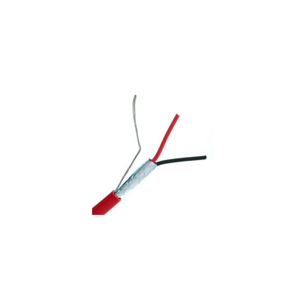 Cable Wholesale Shielded Fire Alarm / Security Cable, Red, 14/2 (14 AWG 2 Conductor), Solid, FPLR, Spool, 1000 foot 10F7-52712NH - main