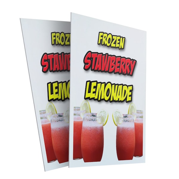 Signmission Frozen Strawberry Lemonade, Plastic Signs Only 24 Inch x 36 Inch, Corrugated Plastic, 2PK CSB-2436-2PACK-FrozenStrawberryLemonade - main