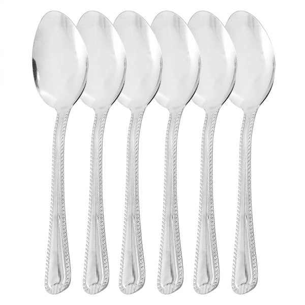 Gibson Home Tustin 6 Piece Stainless Steel Teaspoon Flatware Set in Silver 73978.06 - main