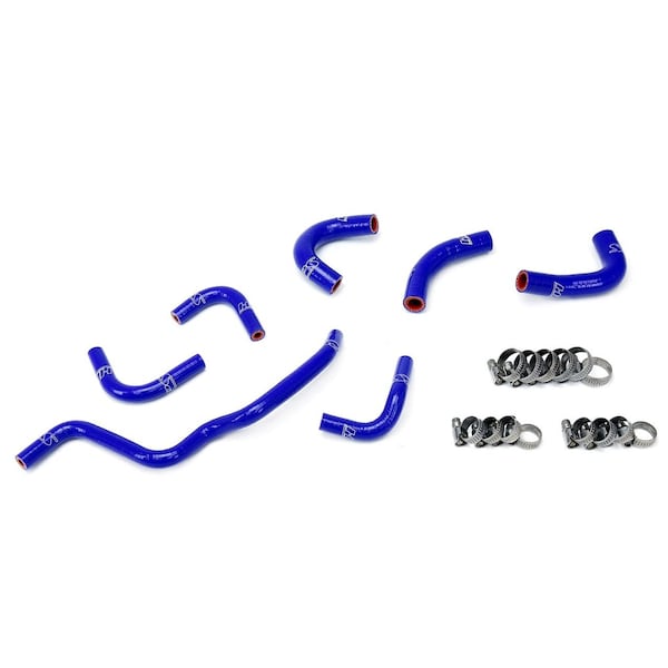 Hps Performance High Temp Reinforced Silicone Oil Cooler and Throttle Body Coolant Hose Kit, Blue, 57-1857-BLUE - main