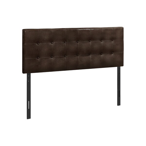 Homeroots Brown Faux Leather Upholstered Full Headboard 490178 - main