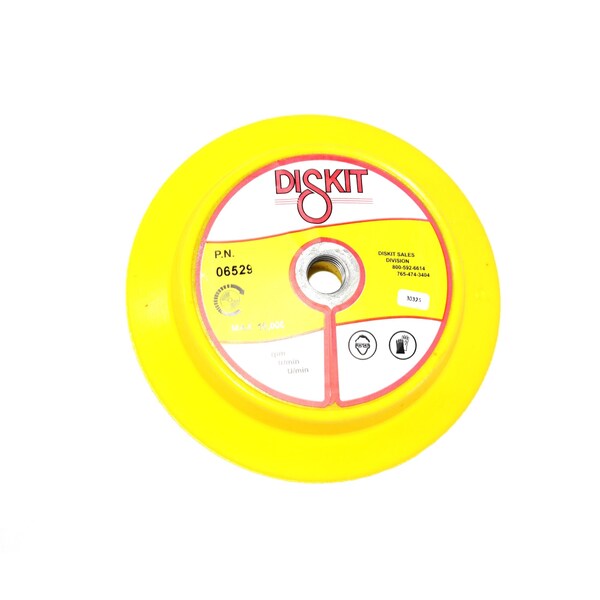 Diskit Diskit Abrasive Sanding Pad 06529: Firm, 6", hook, 0 Hole, Flex Profile MADE IN USA 06529 - main