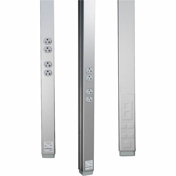 Wiremold Pole Extender, 117 in. H x 2.3 in. W x 2-1/4 in. L, Steel 25DTP-E10-DG - main