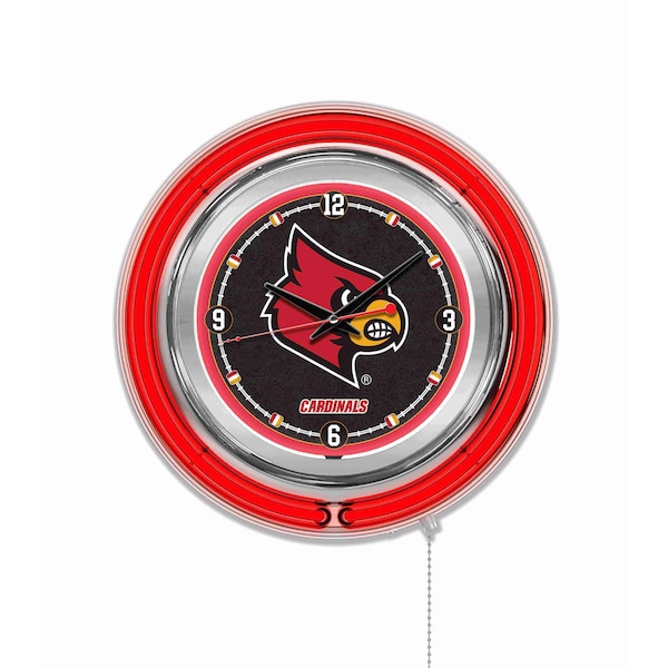Holland Bar Stool Co University of Louisville Double Neon 15" Clock Clk15Lville - main