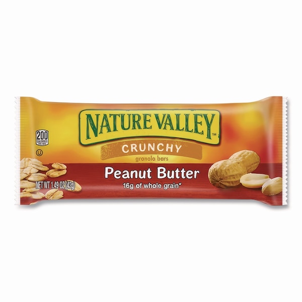 Nature Valley Granola Bars, Crunchy Peanut Butter, 1.5 oz Pouch, 28PK GEM2384 - main