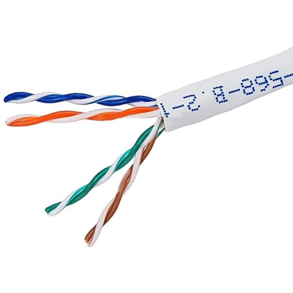 Monoprice Cat5E Utp Solid, Cmr, White 1000 ft. 12763 - main