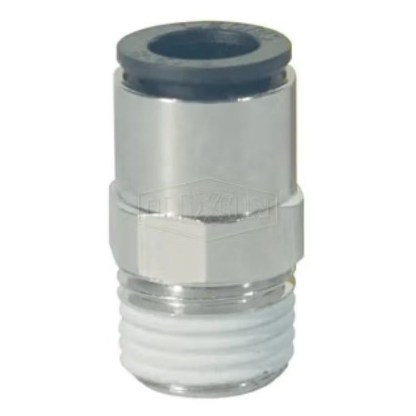 Dixon Legris by Push-In Connector, 1/8 x 3/8 in Nominal, MNPT x Tube, 290 psi Pressure, Brass/Nylon, Dome 31756011 - main