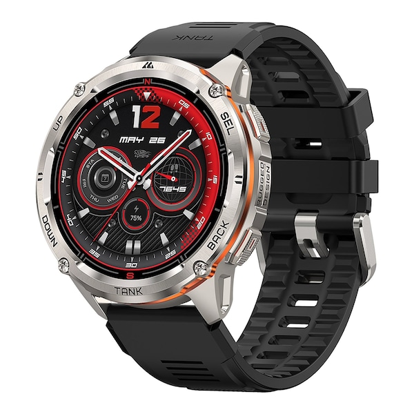 Kospet TANK T3 Ultra 2 1.43-In. AMOLED GPS Smartwatch with Silicone Band Silver P-TU001-S - main