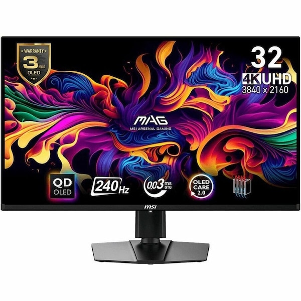 Msi MAG 321UPX QD-OLED 32" Class 4K UHD Gaming OLED Monitor - 16:9 - Black MAG321UPXQDOLED - main