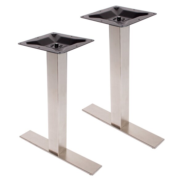 Bfm Seating Elite Stainless Steel End Bases Pair 2 bottoms 1ct, 2 cols 1 per ct PHTB0024SS - main