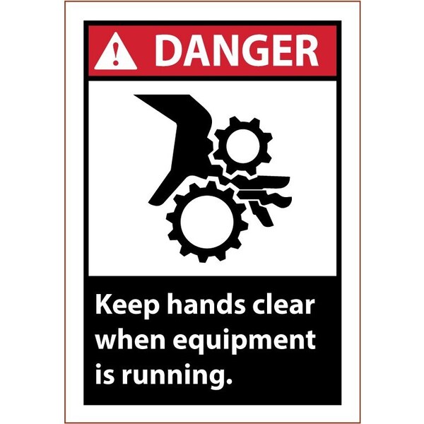 Accuform OSHA DANGER SAFETY LABEL KEEP HANDS LEQM163VSP - main