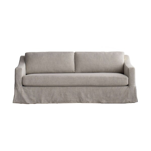Homeroots 85" Beige Fabric Solid Wood Sofa 674608 - main