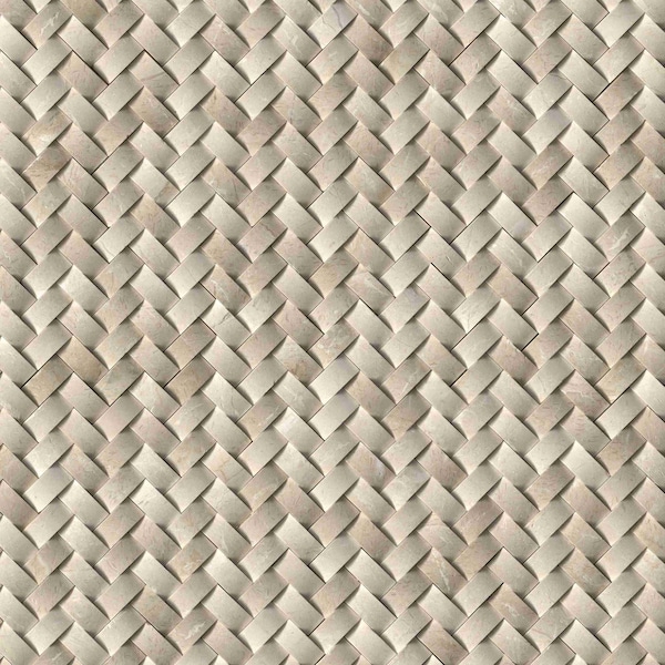 Msi Crema Arched Herringbone 12 In. X 12 In. X 10 Mm Polished Marble Mesh-Mounted Mosaic Tile, 10PK ZOR-MD-0429 - main