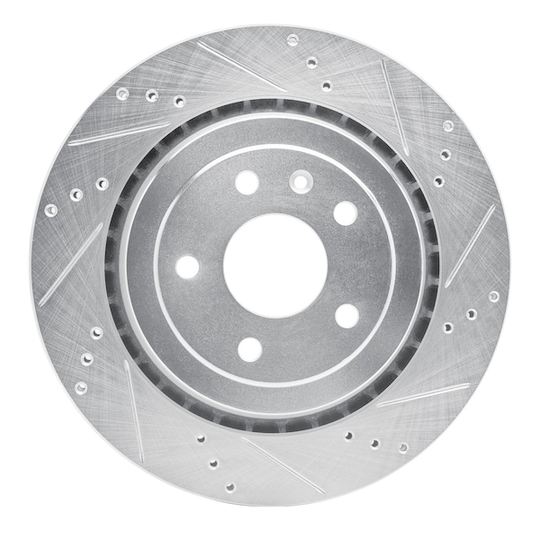 Dynamic Friction Co DFC Brake Rotor - Drilled and Slotted - Silver 631-47047R - main