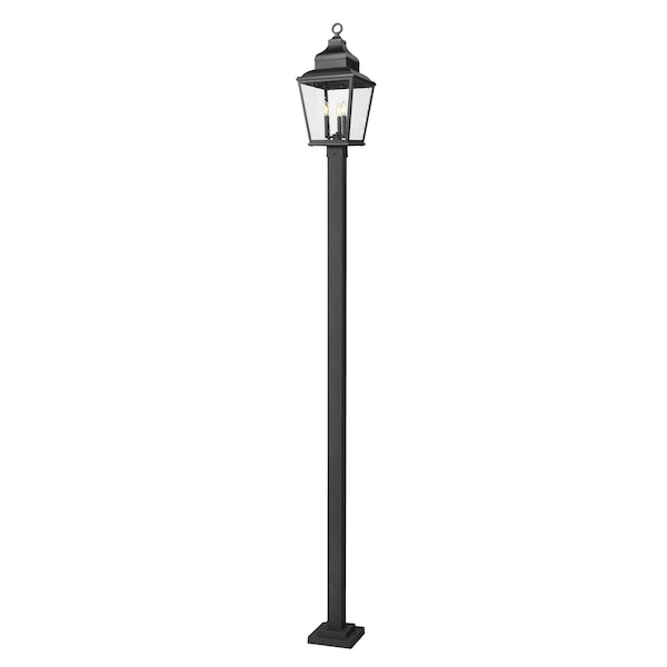 Z-Lite Raphael Sand Black 3 Light Outdoor Post Mounted Fixture 5029PHBS-536P-BK - main